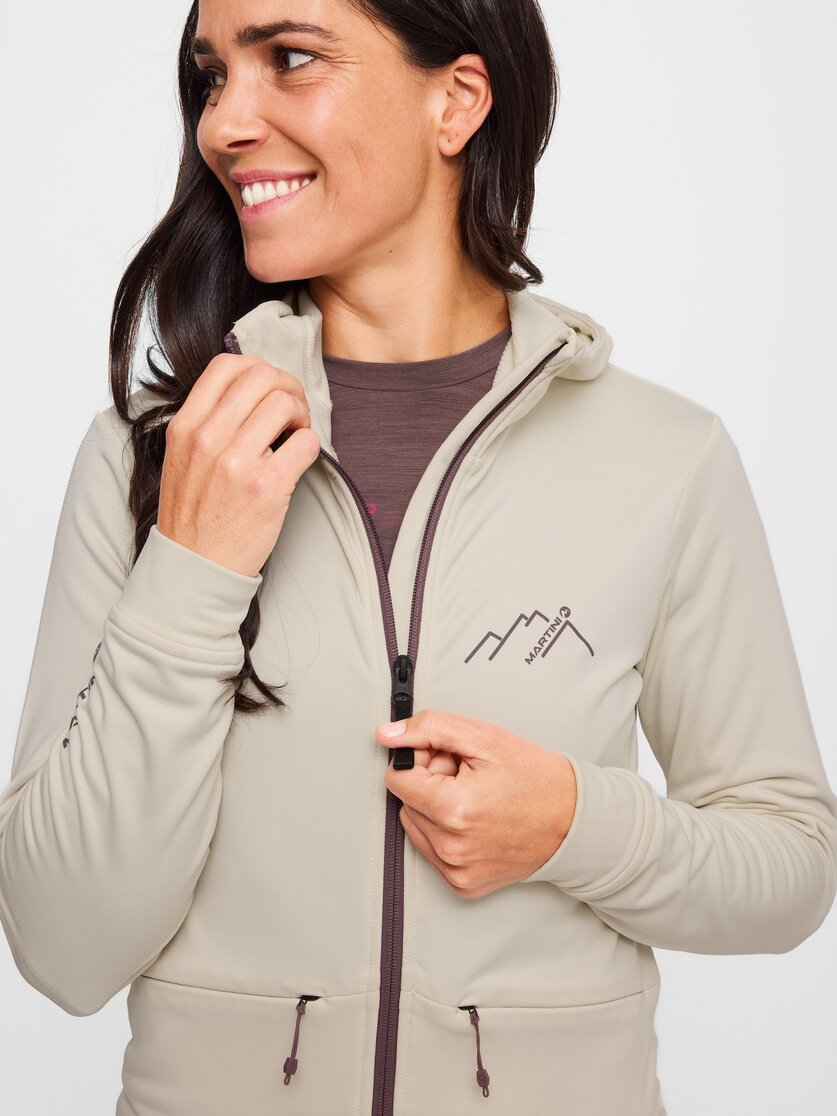 Martini Sportswear - Alpmate ML Hooded Jacket W - Strati intermedi in black-white - Dettaglio 2 - Donna