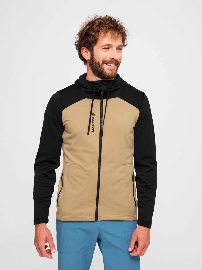 Martini Sportswear - Alpmate ML Hooded Jacket M  - Strati intermedi in true navy-black - vista frontale modello - Uomo