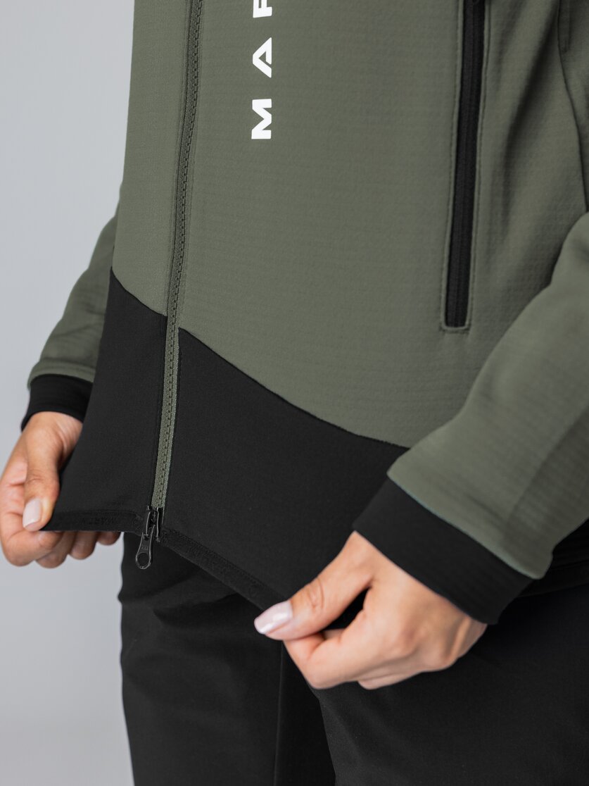 Martini Sportswear - Argon Midlayer Jacket W - Fleecejacke in mosstone-black - Detail 4 - Damen