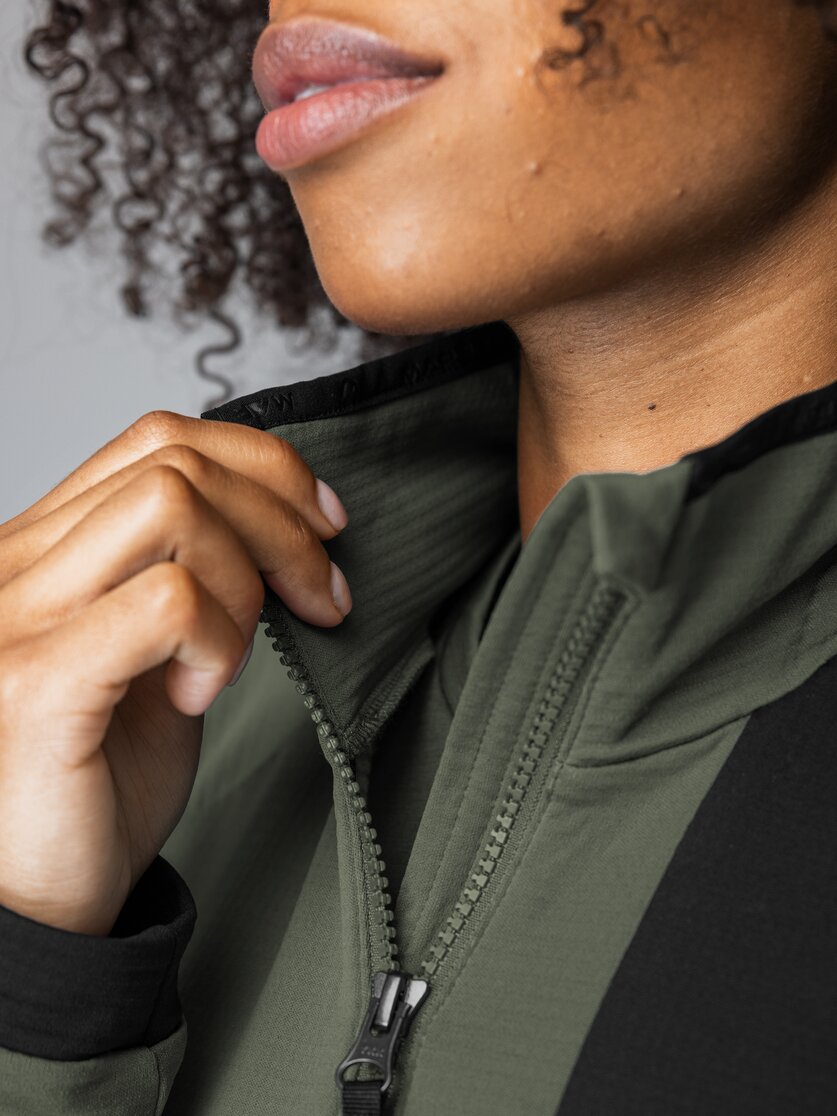 Martini Sportswear - Argon Midlayer Jacket W - Fleecejacke in mosstone-black - Detail 5 - Damen