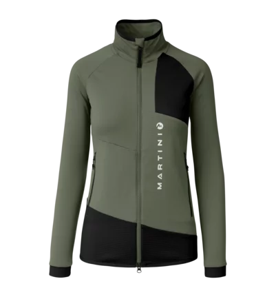 Martini Sportswear - Argon Midlayer Jacket W - Fleecejacke in mosstone-black - Vorderansicht - Damen