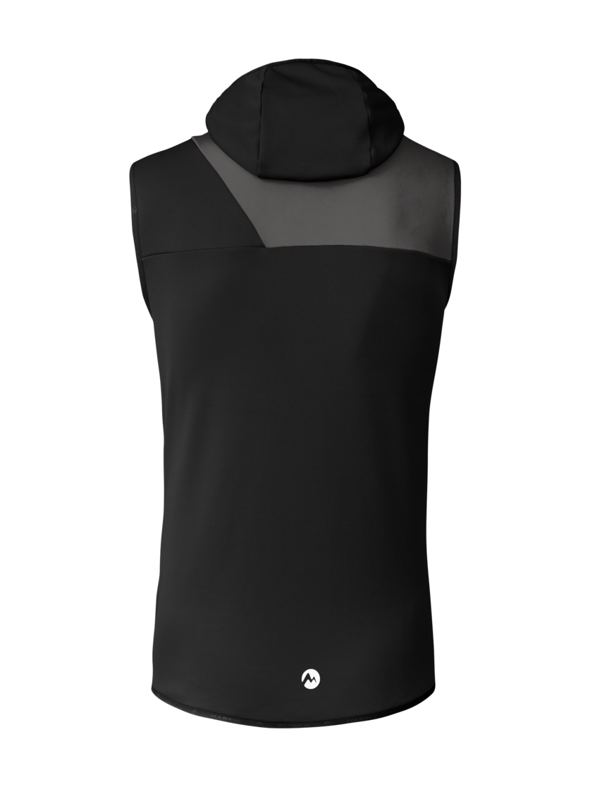 Martini Sportswear - Firstline Hybrid Vest Primaloft® M - Gilet in black-steel - vista posteriore - Uomo