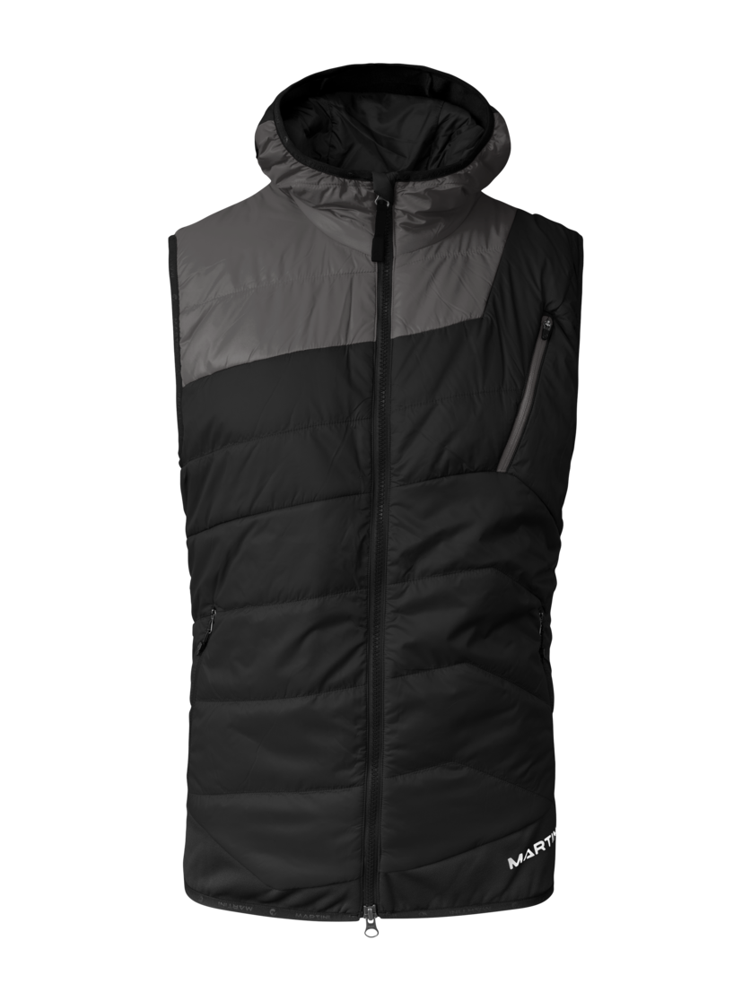 Martini Sportswear - Firstline Hybrid Vest Primaloft® M - Gilet in black-steel - vista frontale - Uomo