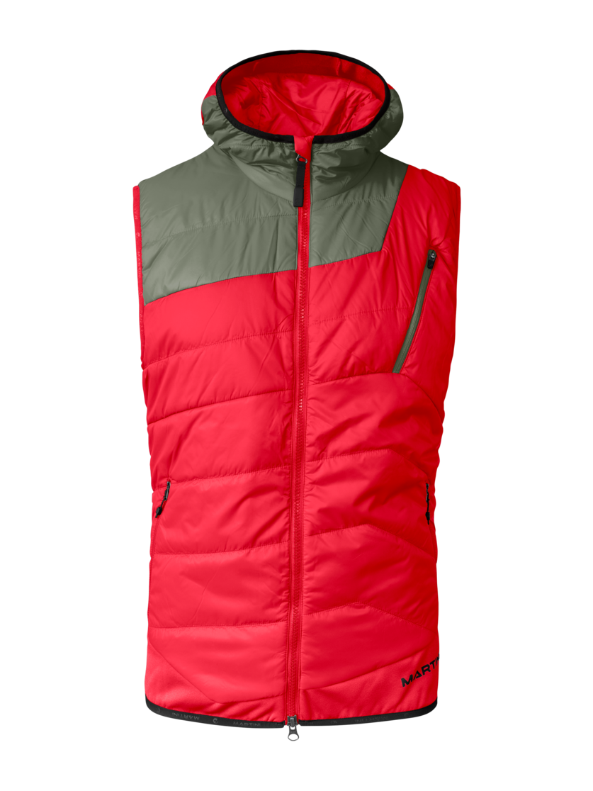 Martini Sportswear - Firstline Hybrid Vest Primaloft® M - Outdoor vests in mars-mosstone - front view - Men