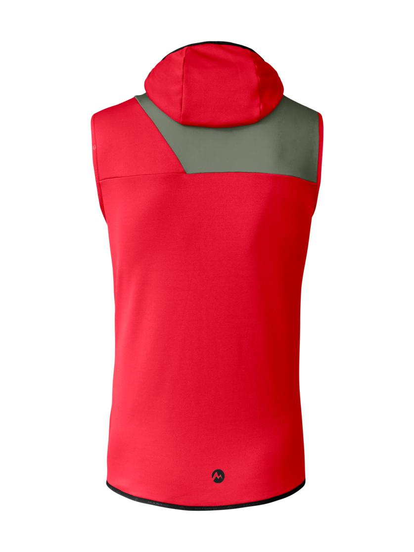 Martini Sportswear - Firstline Hybrid Vest Primaloft® M - Outdoor vests in mars-mosstone - rear view - Men
