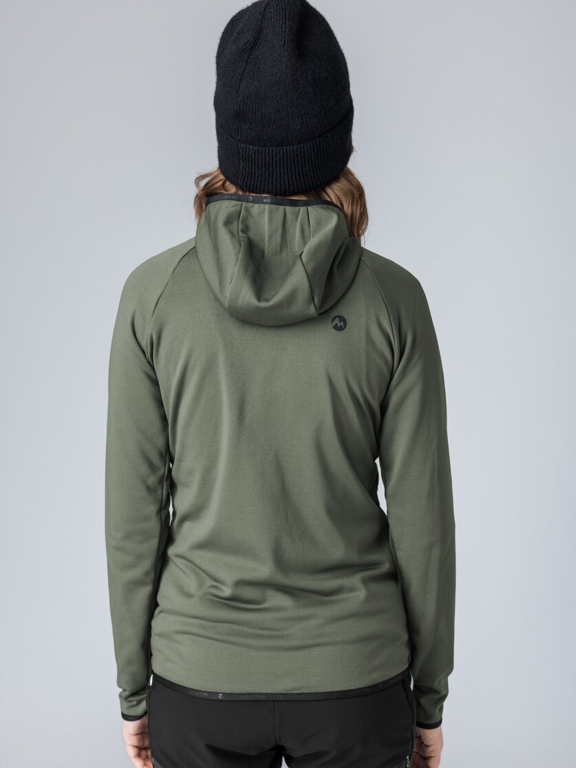 Martini Sportswear - Firstline Hybrid Jacket Primaloft® W - Hybrid jackets in mosstone-black - rear view model - Women