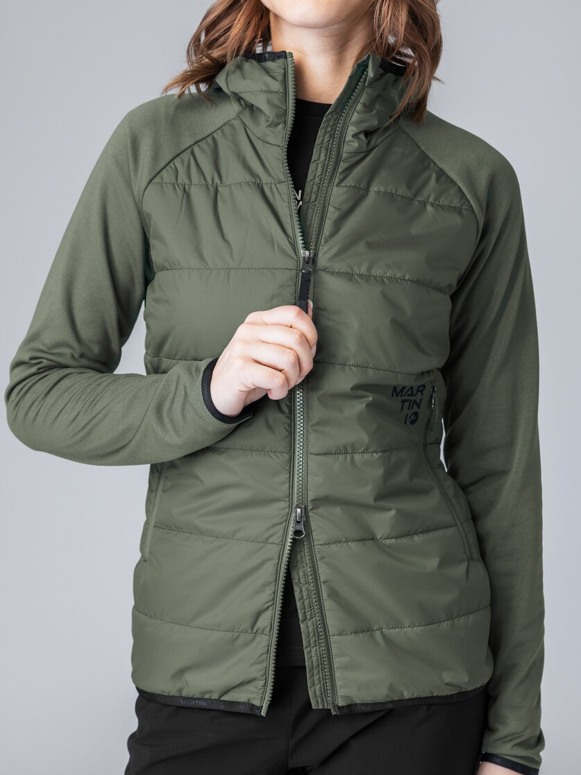 Martini Sportswear - Firstline Hybrid Jacket Primaloft® W - Hybrid jackets in mosstone-black - Detail 3 - Women