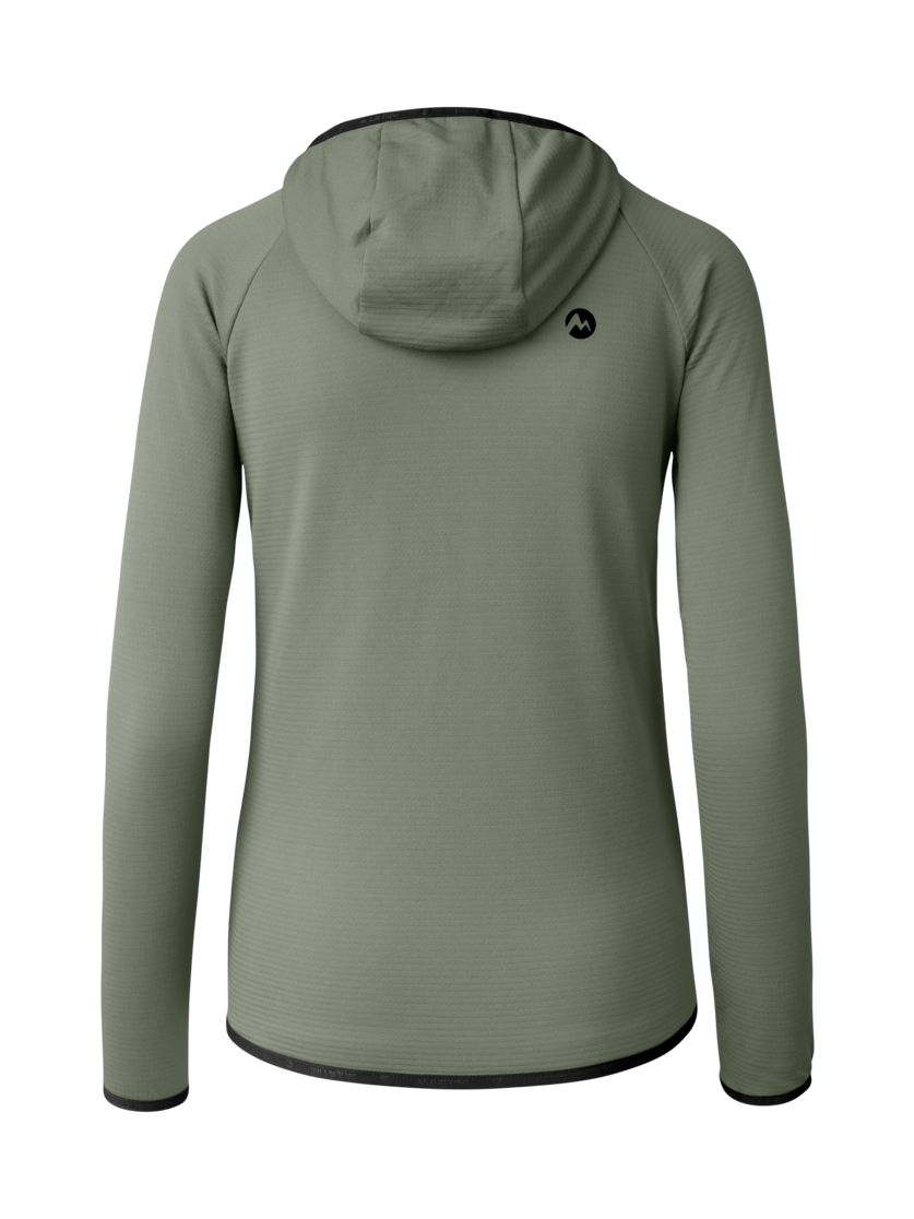 Martini Sportswear - Firstline Hybrid Jacket Primaloft® W - Hybrid jackets in mosstone-black - rear view - Women