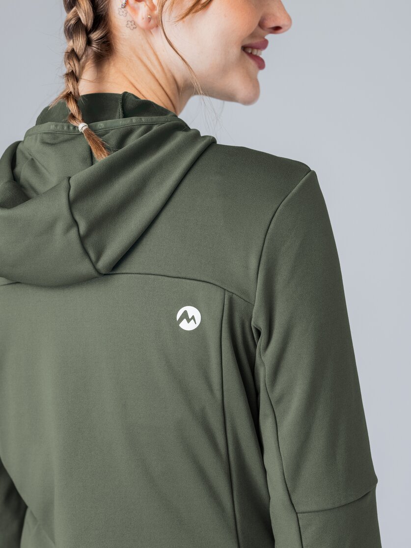 Martini Sportswear - Recharge Midlayer Jacket W - Fleece in mosstone - Detail 1 - Women