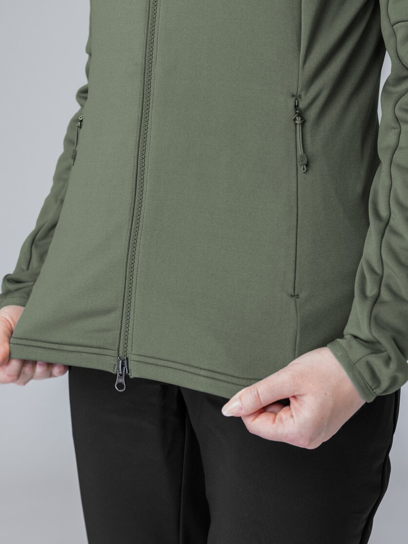 Martini Sportswear - Recharge Midlayer Jacket W - Fleece in mosstone - Detail 5 - Women