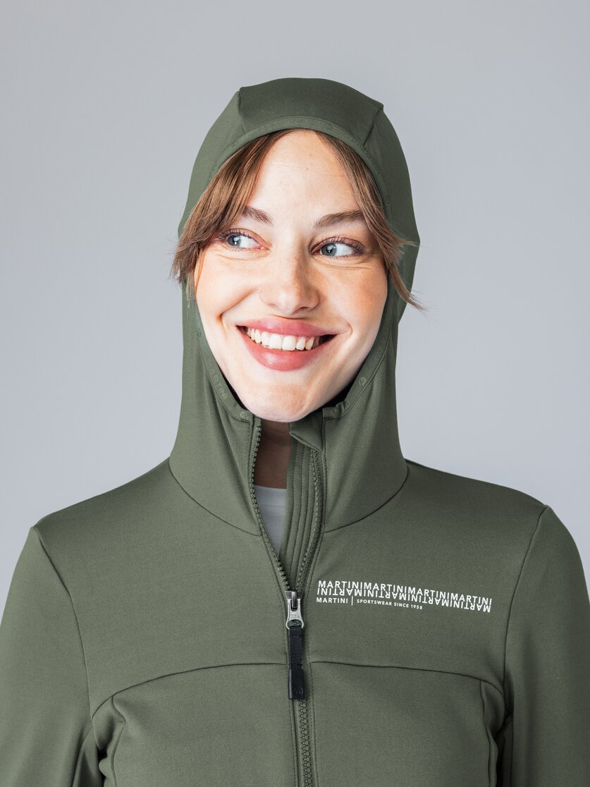 Martini Sportswear - Recharge Midlayer Jacket W - Fleece in mosstone - Detail 8 - Women