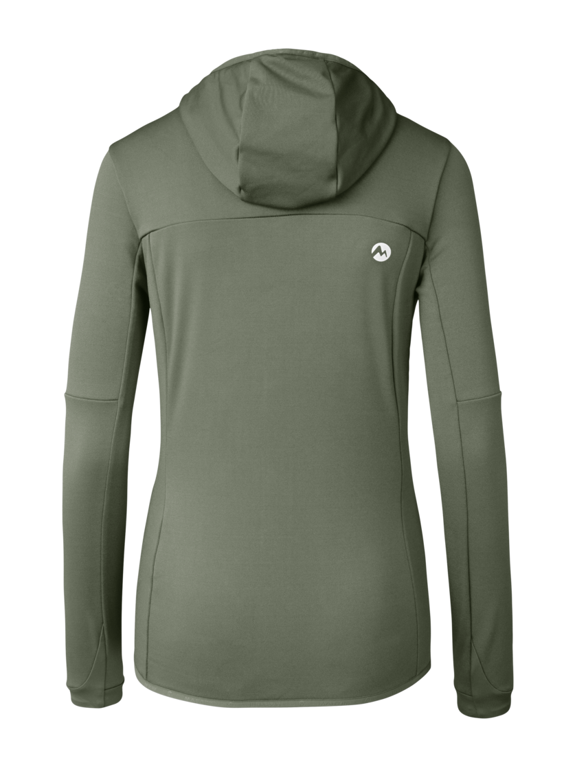 Martini Sportswear - Recharge Midlayer Jacket W - Fleece in mosstone - rear view - Women