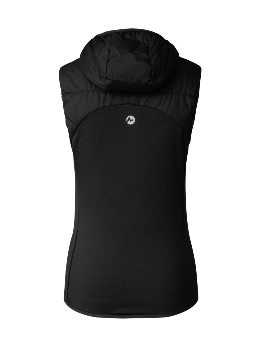 Martini Sportswear - Horizon Hybrid Vest Primaloft® W - Outdoor vests in black - rear view - Women
