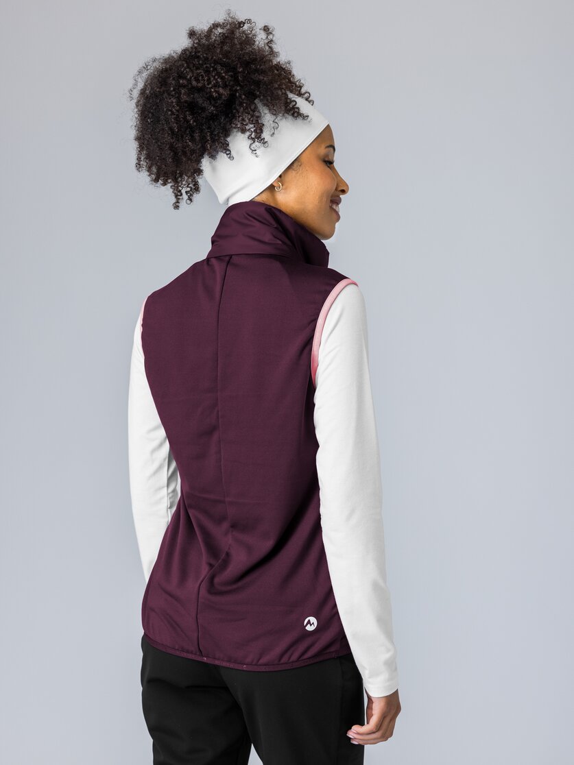Martini Sportswear - Argon Hybrid Vest G-LOFT® W - Gilet in mosstone-black - vista frontale modello - Donna