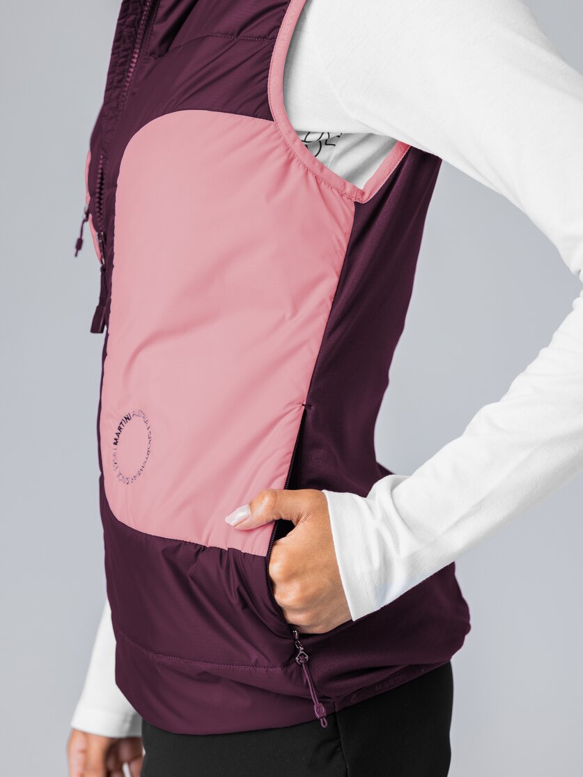 Martini Sportswear - Argon Hybrid Vest G-LOFT® W - Gilet in mosstone-black - Dettaglio 2 - Donna
