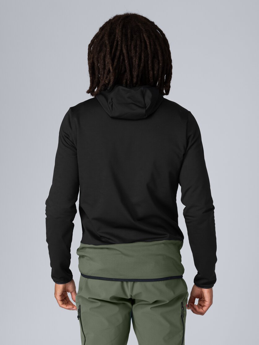 Martini Sportswear - Firstline Midlayer Jacket M - Strati intermedi in black-mosstone - vista laterale modello - Uomo