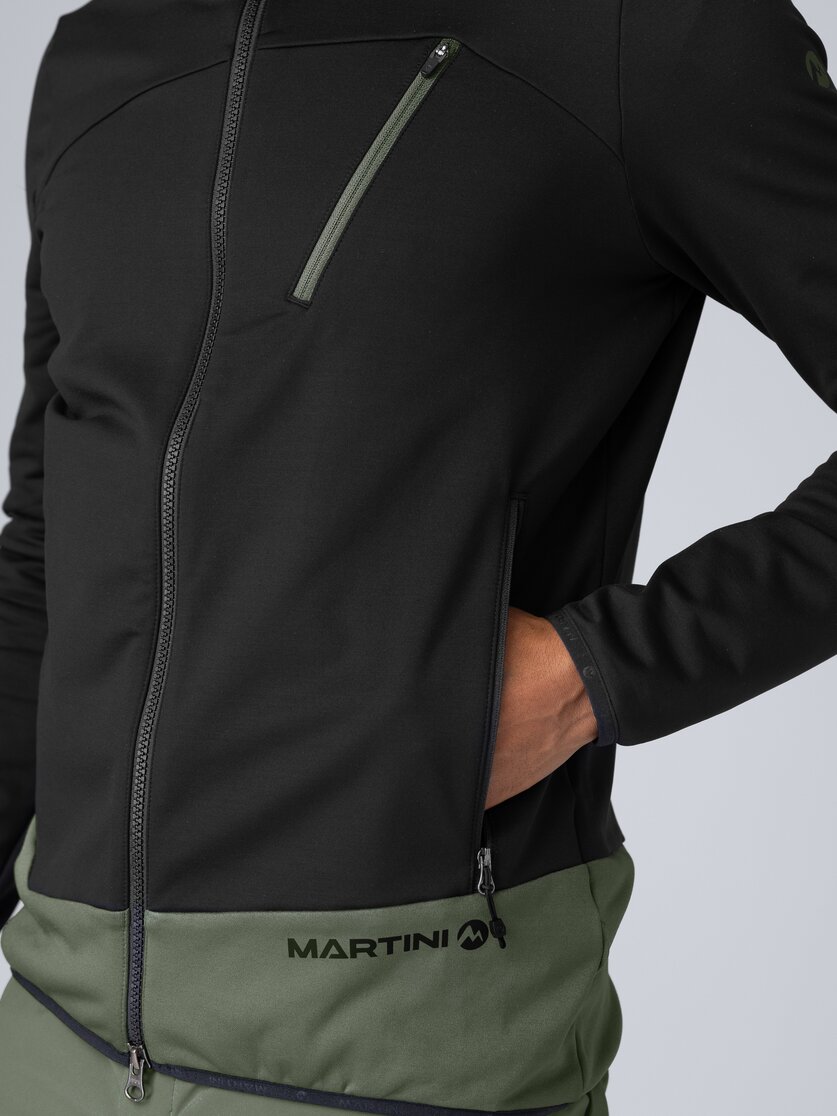 Martini Sportswear - Firstline Midlayer Jacket M - Midlayers in black-mosstone - Detail 1 - Herren