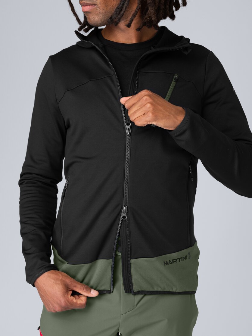 Martini Sportswear - Firstline Midlayer Jacket M - Midlayers in black-mosstone - Detail 3 - Herren