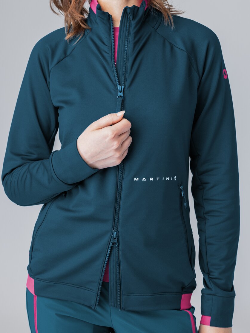Martini Sportswear - Firstline Midlayer Jacket W - Midlayers in poseidon-rosebud - Detail 2 - Women