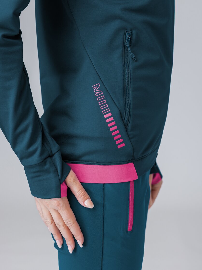 Martini Sportswear - Firstline Midlayer Jacket W - Midlayers in poseidon-rosebud - Detail 5 - Women