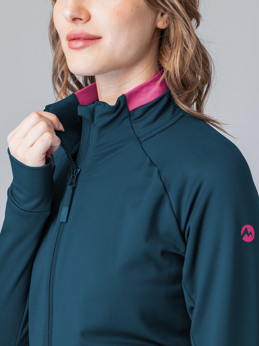 Martini Sportswear - Firstline Midlayer Jacket W - Midlayers in poseidon-rosebud - Detail 6 - Women