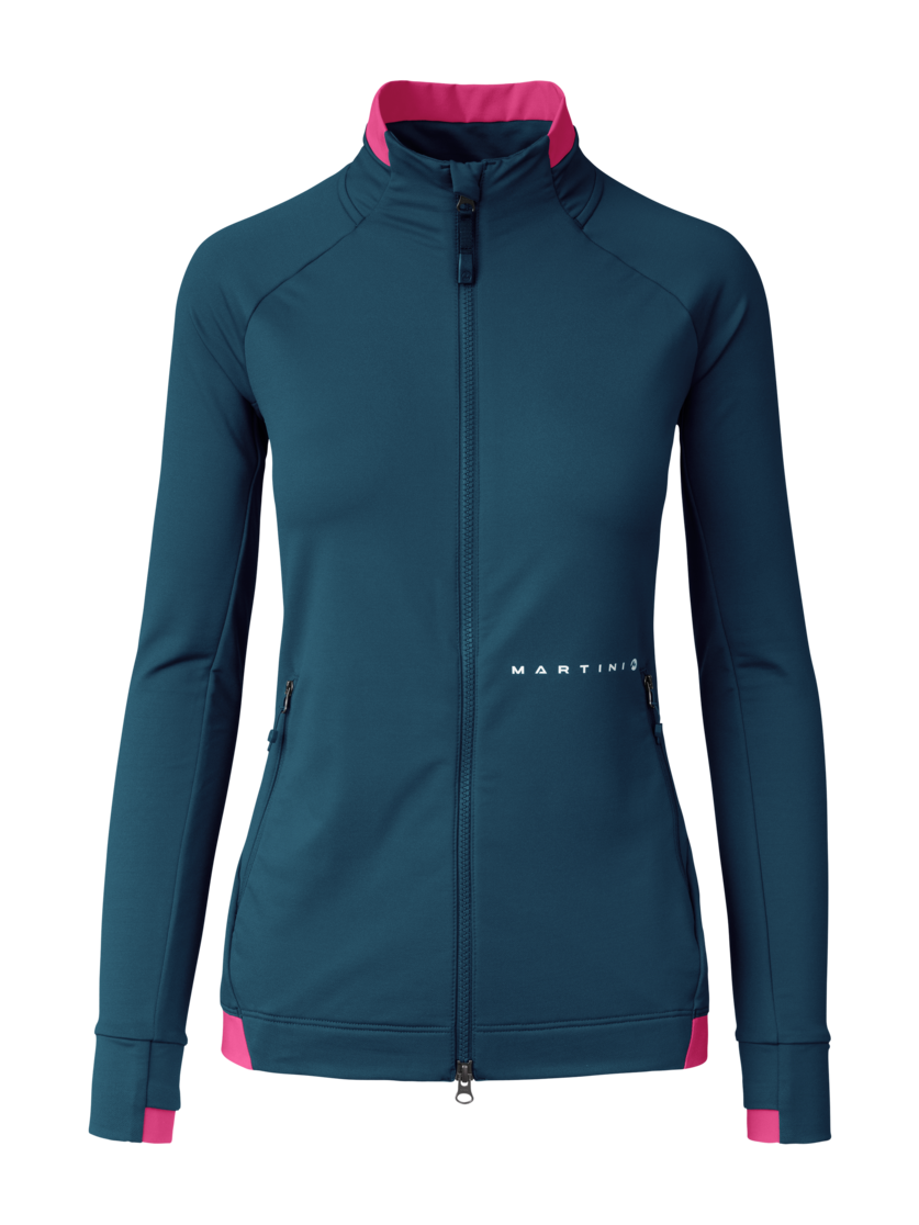 Martini Sportswear - Firstline Midlayer Jacket W - Midlayers in poseidon-rosebud - front view - Women
