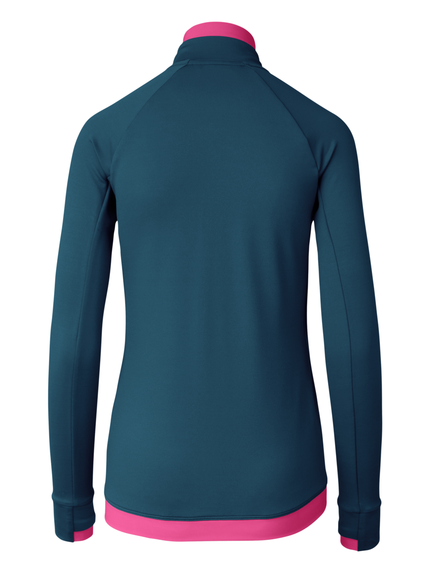 Martini Sportswear - Firstline Midlayer Jacket W - Midlayers in poseidon-rosebud - rear view - Women