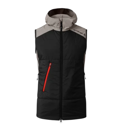 Martini Sportswear - Trektech Hybrid Vest G-Loft® M - Outdoor vests in stone-black - front view - Men