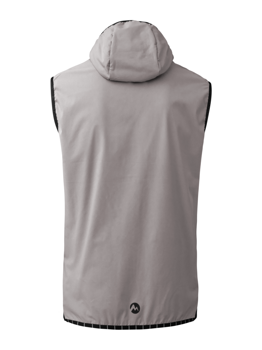 Martini Sportswear - Wildtrack Hybrid Vest Primaloft® Active M - Westen in ash-black - Rückansicht - Herren