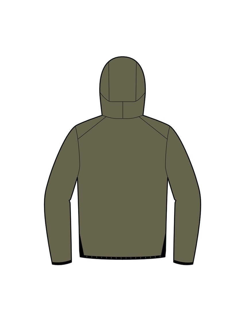 Martini Sportswear - Wildtrack Plus Padded Jacket Primaloft® Active M - Pile in spanish green-black - vista posteriore - Uomo