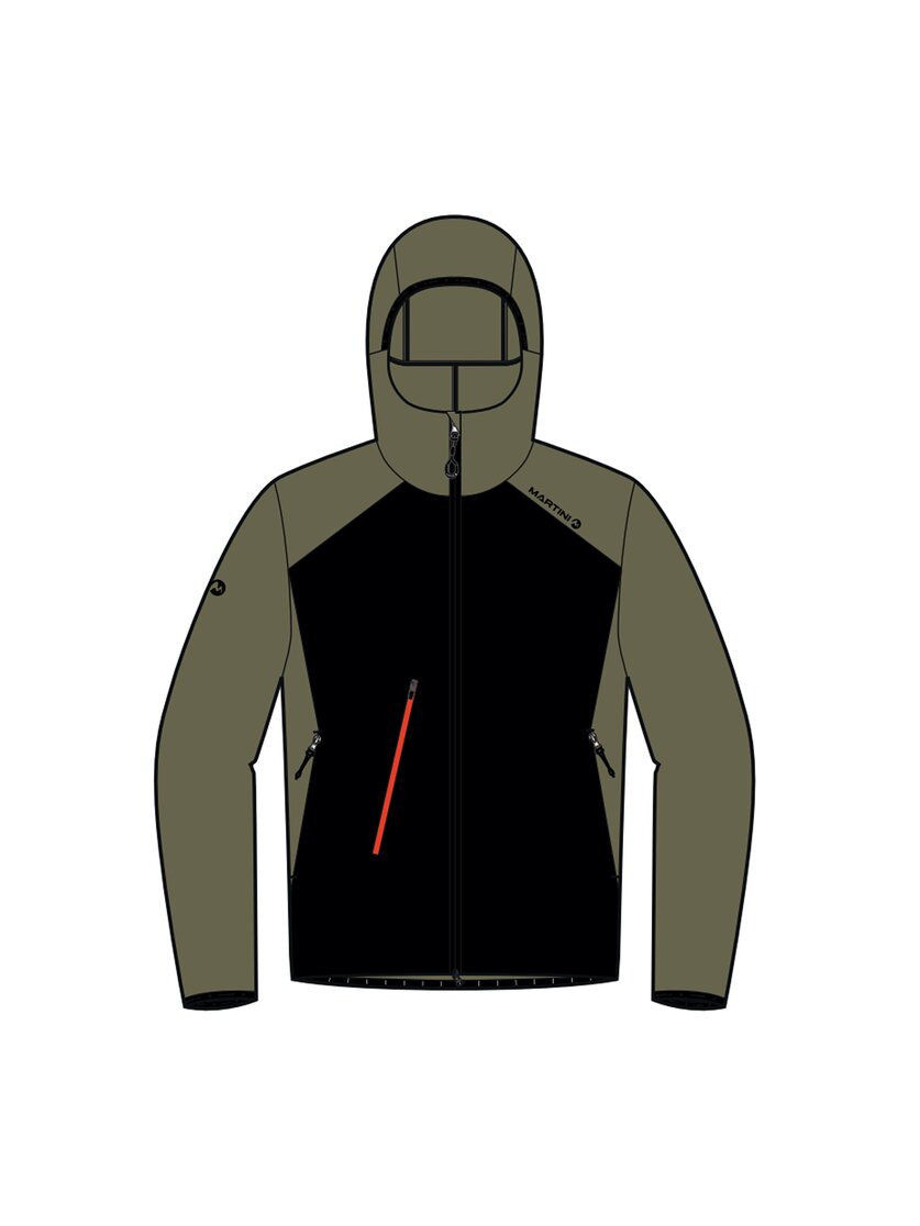 Martini Sportswear - Wildtrack Plus Padded Jacket Primaloft® Active M - Pile in spanish green-black - vista frontale - Uomo