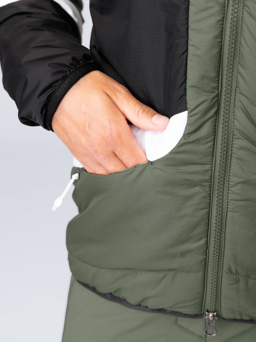 Martini Sportswear - Horizon Padded Jacket G-LOFT® W - Giacche Primaloft e Gloft in mosstone-black - Dettaglio 4 - Donna