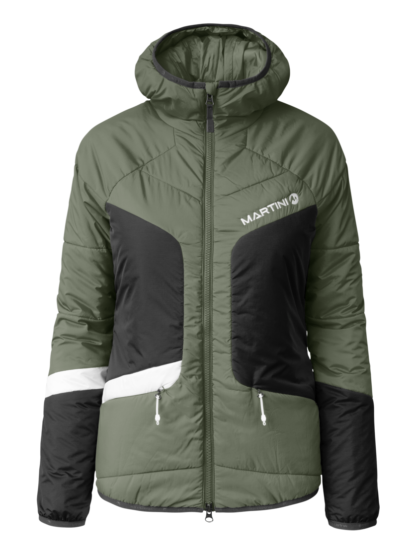 Martini Sportswear - Horizon Padded Jacket G-LOFT® W - Giacche Primaloft e Gloft in mosstone-black - vista frontale - Donna