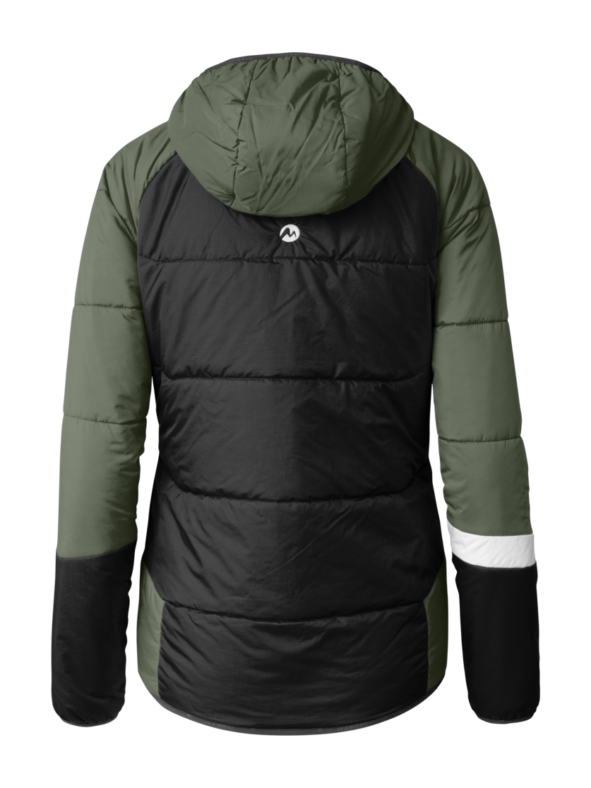 Martini Sportswear - Horizon Padded Jacket G-LOFT® W - Giacche Primaloft e Gloft in mosstone-black - vista posteriore - Donna