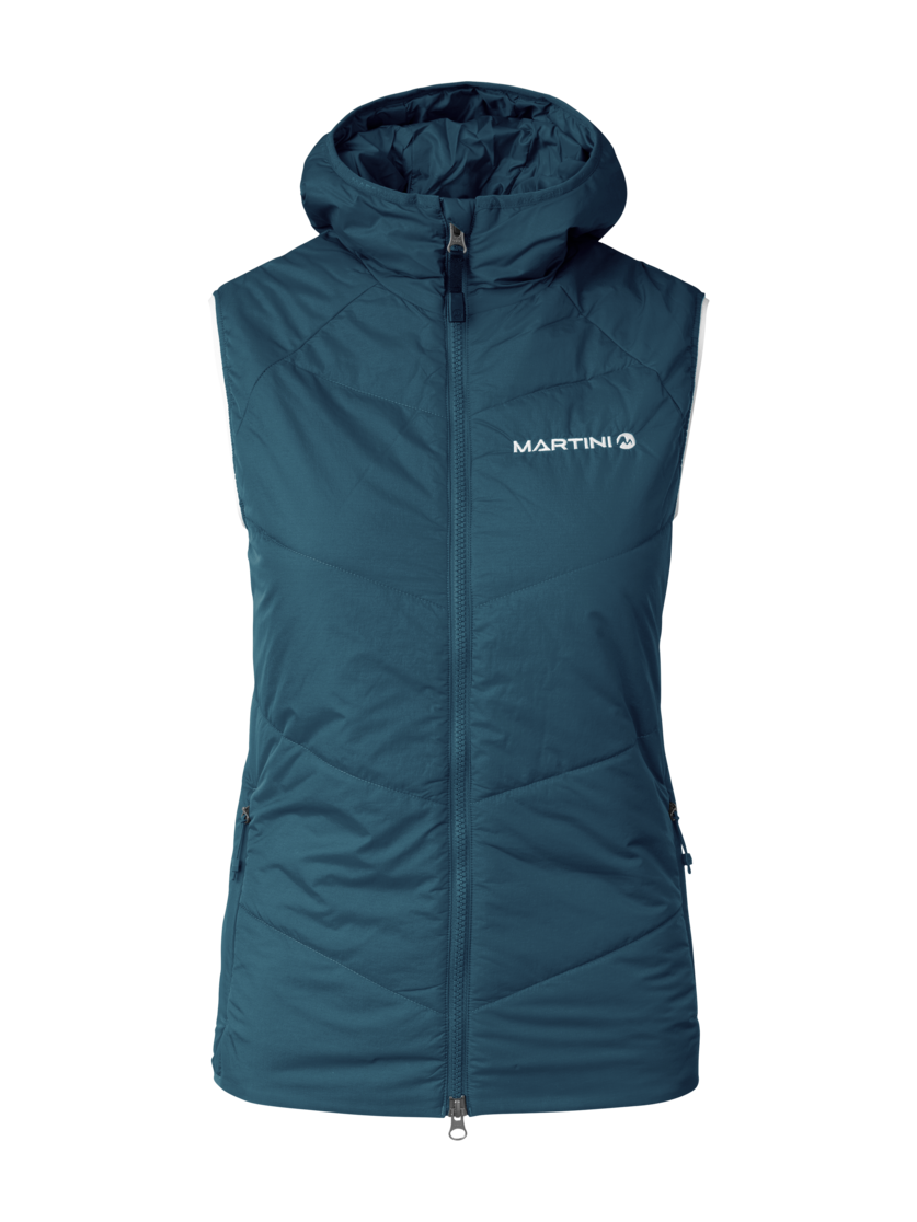Martini Sportswear - Recharge Padded Vest G-LOFT® W - Outdoor vests in poseidon - front view - Women