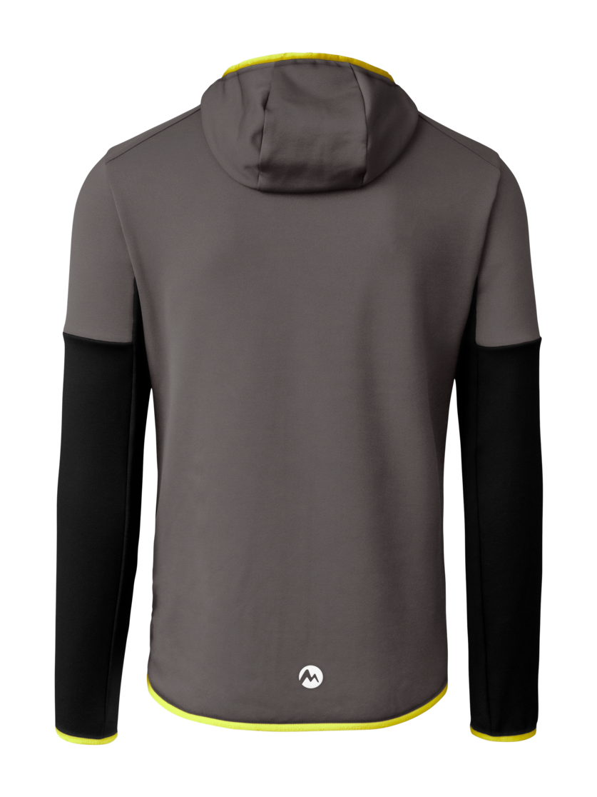 Martini Sportswear - Peakpower Hybrid Windbreaker Jacket M - Hybrid jackets in steel-ginger - rear view - Men