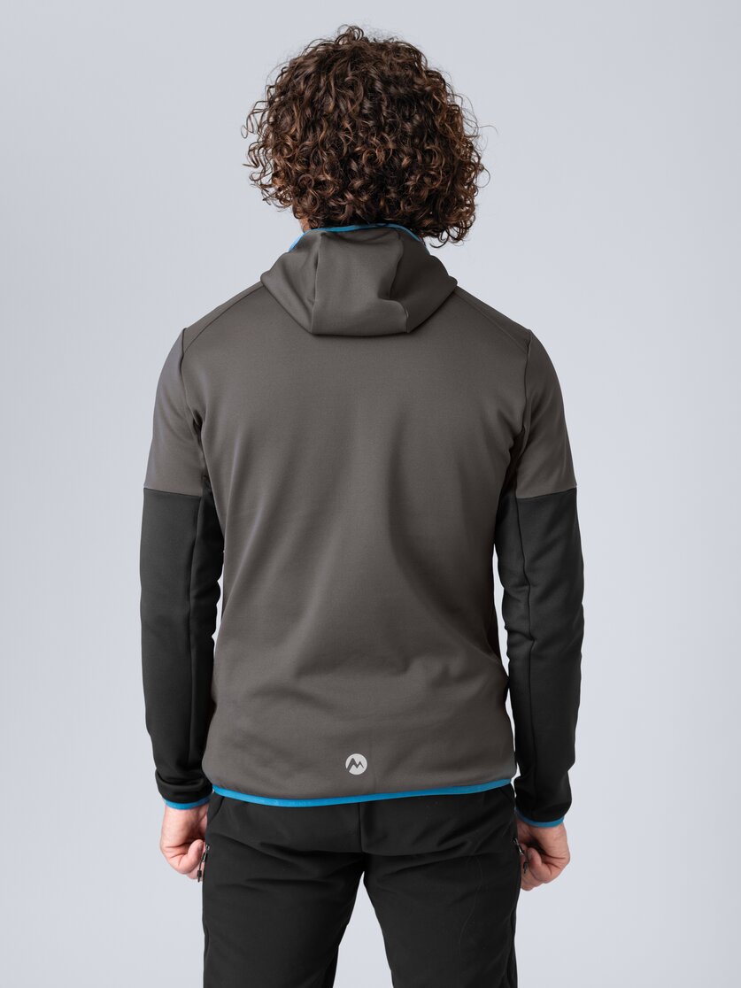 Martini Sportswear - Peakpower Hybrid Windbreaker Jacket M - Hybrid jackets in steel-mars - rear view model - Men