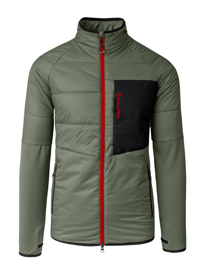 Martini Sportswear - Horizon Hybrid Jacket Primaloft® M - Hybrid jackets in mosstone-mars - front view - Men