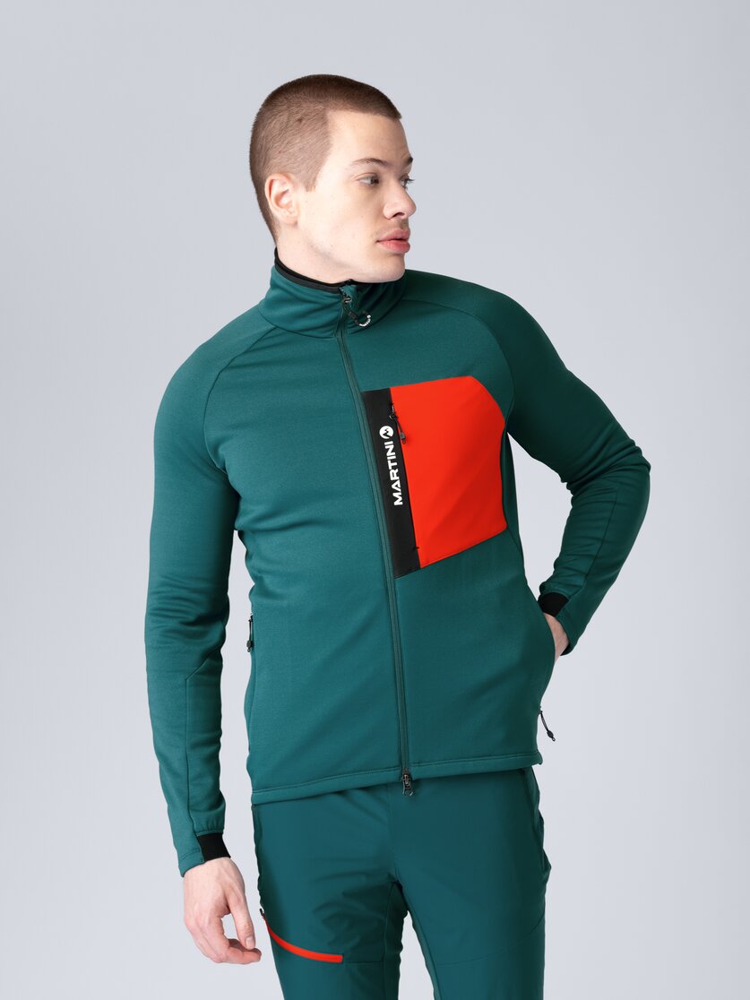 Martini Sportswear - Horizon Midlayer Jacket M - Fleece in seaport-lava - front view model - Men