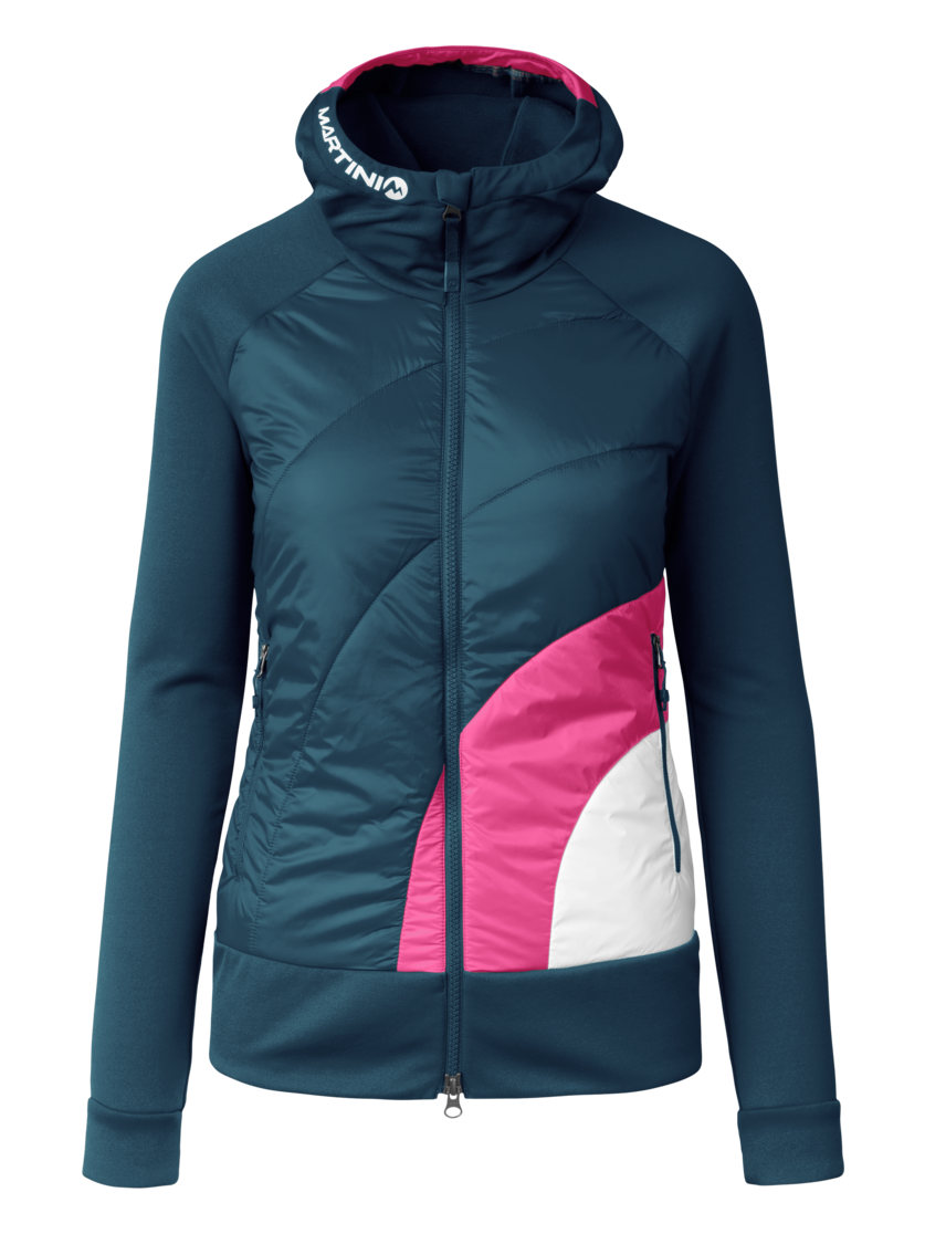 Martini Sportswear - Desire Hybrid Jacket Primaloft® W - Giacche ibride in poseidon-rosebud - vista frontale - Donna