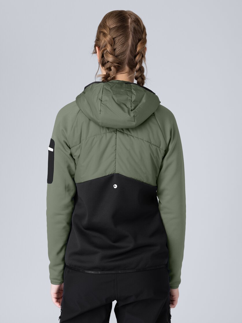 Martini Sportswear - Horizon Hybrid Jacket G-LOFT® W - Giacche ibride in mosstone-black - vista laterale modello - Donna