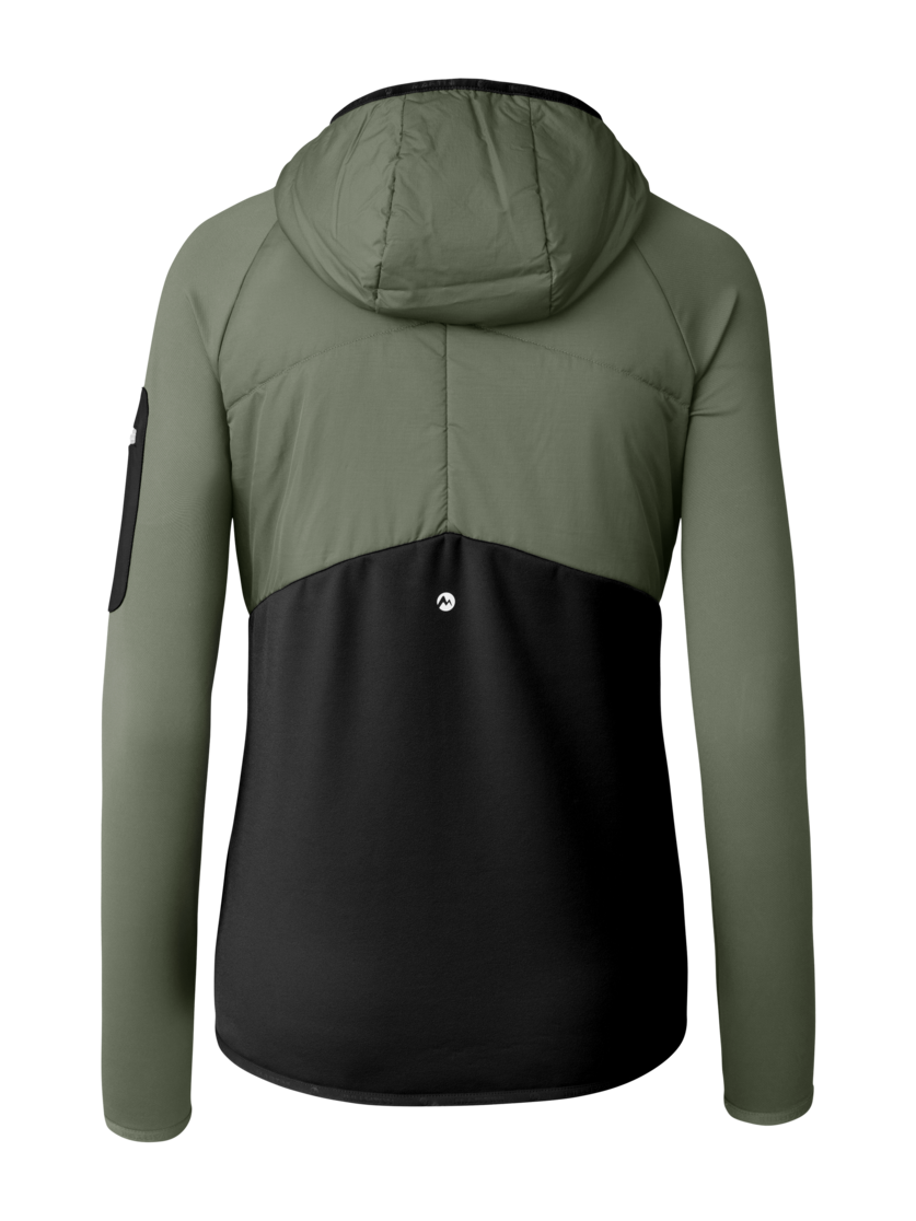 Martini Sportswear - Horizon Hybrid Jacket G-LOFT® W - Giacche ibride in mosstone-black - vista posteriore - Donna