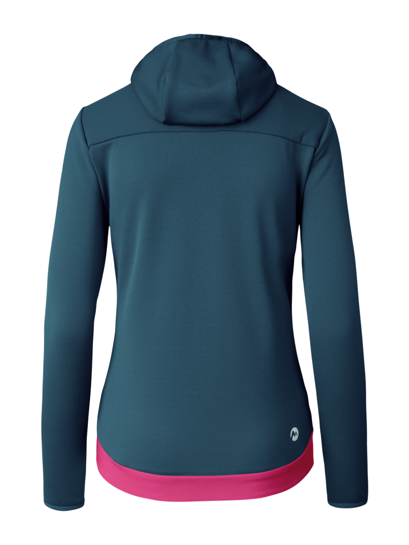 Martini Sportswear - Argon Hybrid Windbreaker Jacket W - Hybridjacken in poseidon-rosebud - Rückansicht - Damen