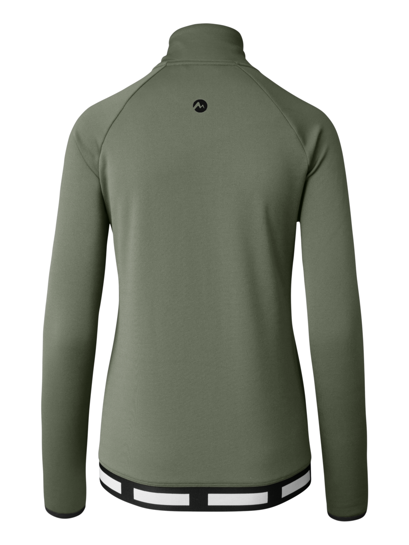 Martini Sportswear - Horizon Midlayer Jacket W - Fleece in mosstone - rear view - Women