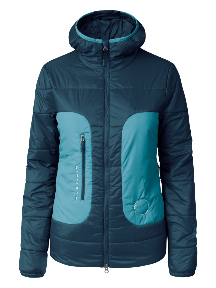 Martini Sportswear - Argon Padded Jacket G-LOFT® W - Primaloft & Gloft Jackets in poseidon-surf - front view - Women