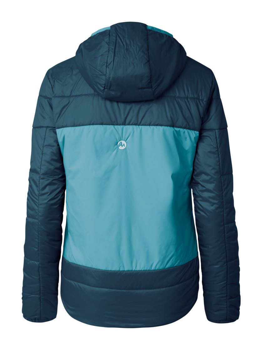 Martini Sportswear - Argon Padded Jacket G-LOFT® W - Primaloft & Gloft Jackets in poseidon-surf - rear view - Women