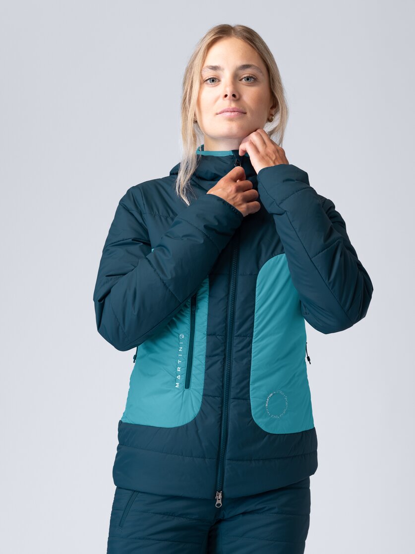 Martini Sportswear - Argon Padded Jacket G-LOFT® W - Primaloft & Gloft Jackets in seaport-scooter - front view model - Women