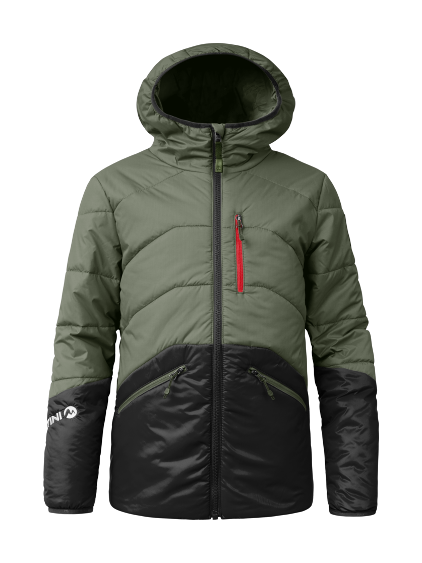 Martini Sportswear - Wildone Padded Jacket G-LOFT® Kids - Giacche Primaloft e Gloft in mosstone-black - vista frontale - Bambini