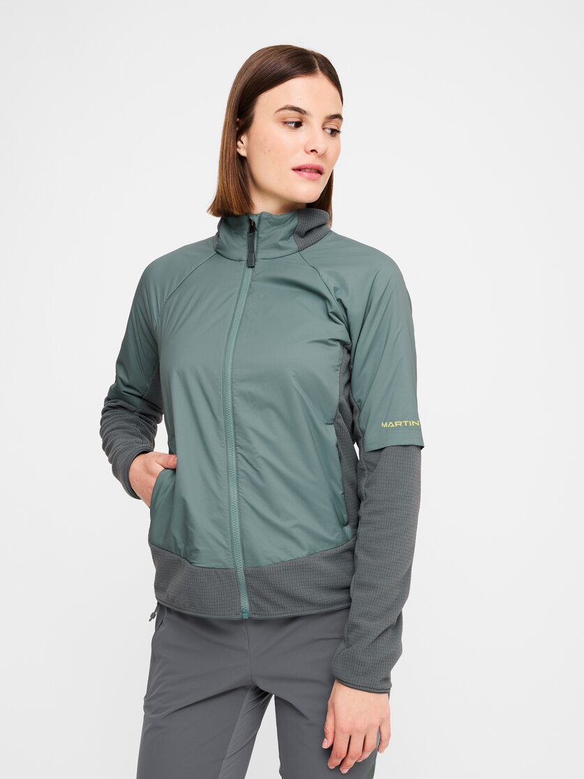 Martini Sportswear - Argon Hybrid Windbreaker Jacket W  - Giacca a vento in winter apple - vista frontale modello - Donna
