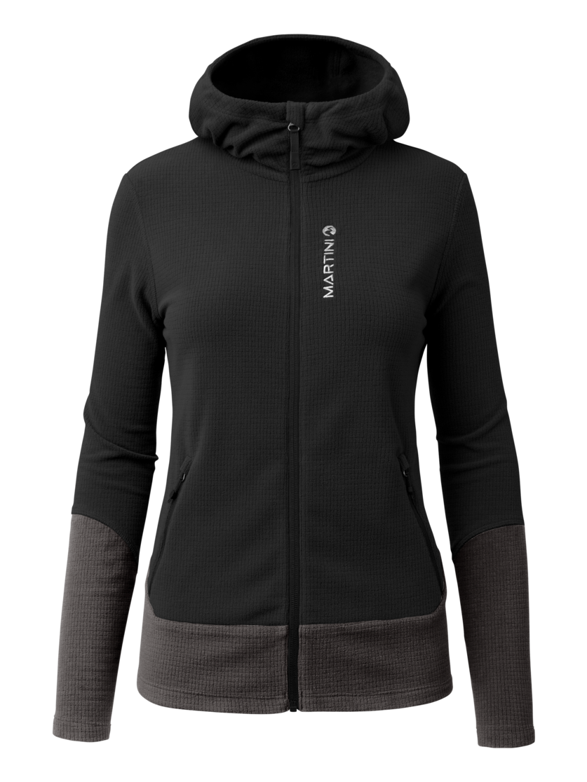 Martini Sportswear - Argon Midlayer Jacket W - Strati intermedi in black-granite - vista frontale - Donna